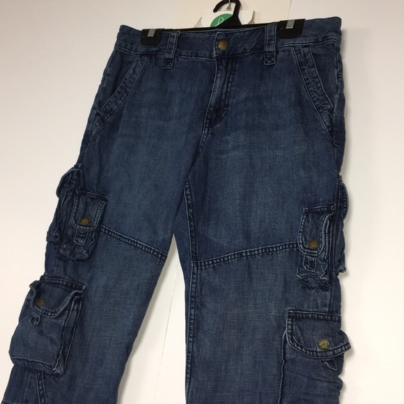 Ralph Lauren Crop Cargo Jeans w/Pockets GALORE! - Picture 2 of 13